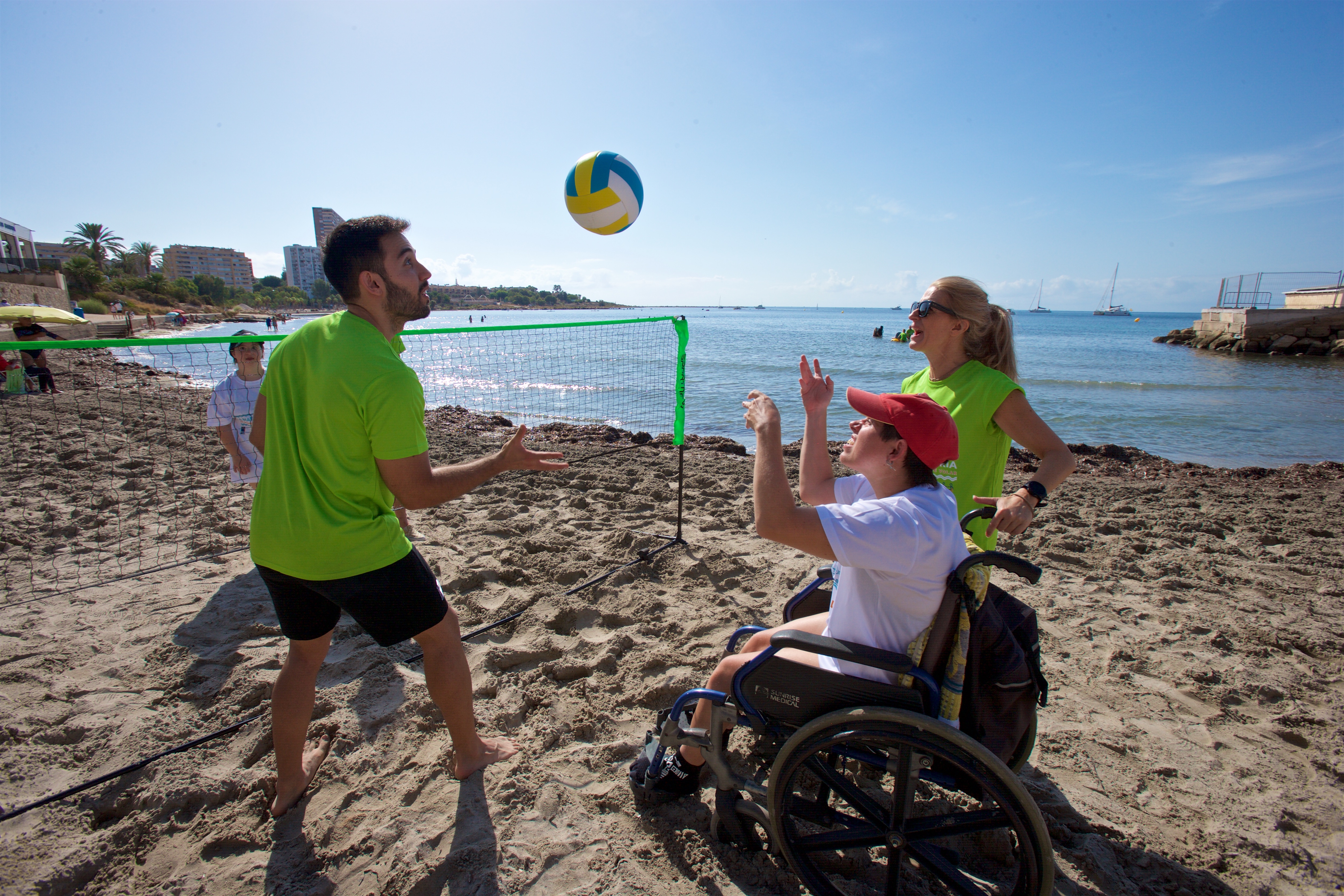 Voluntarios y paddle surf